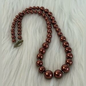 Elegant Brown Beaded Necklace